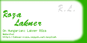 roza lakner business card