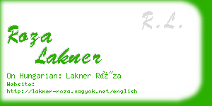 roza lakner business card